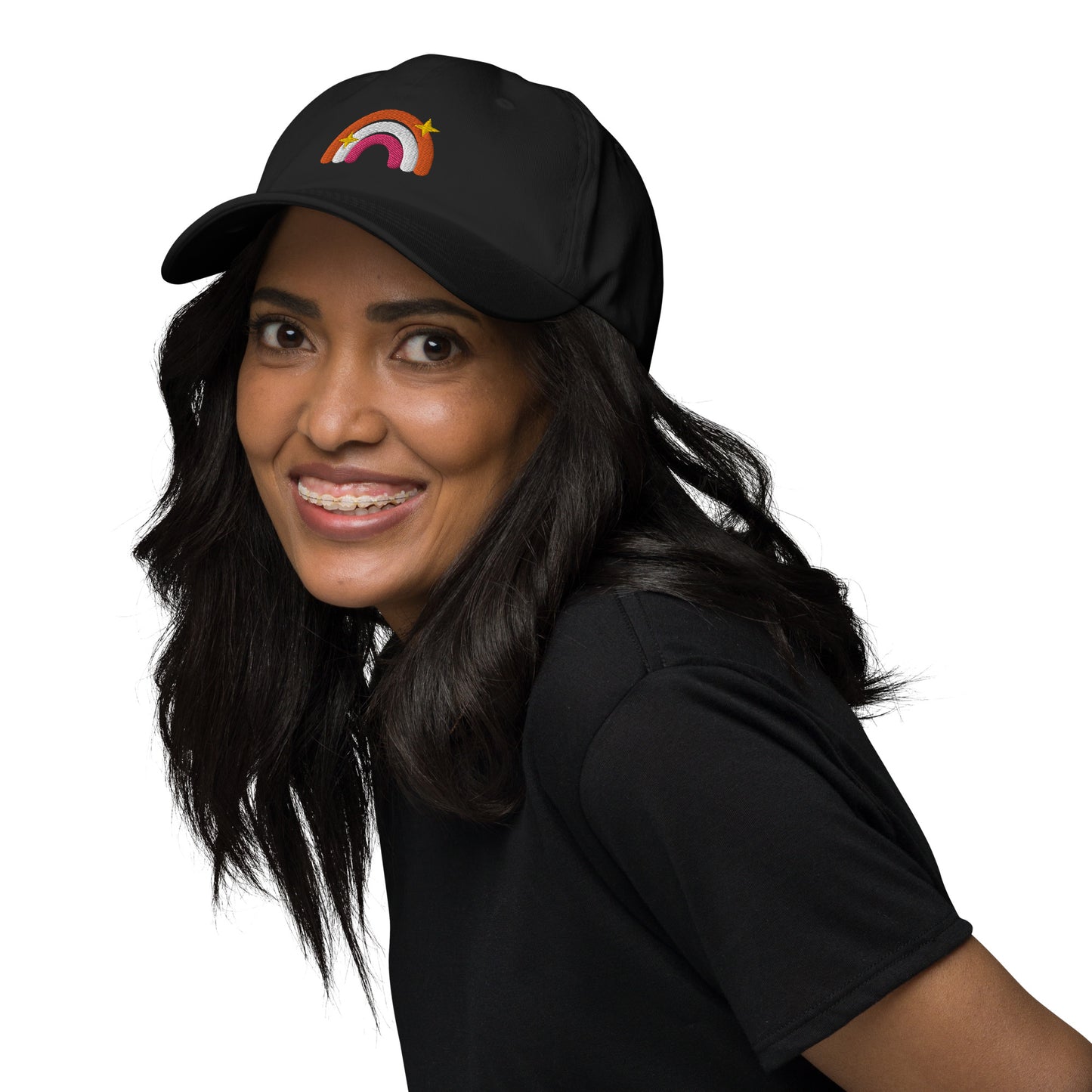 Lesbian Rainbow Dad hat