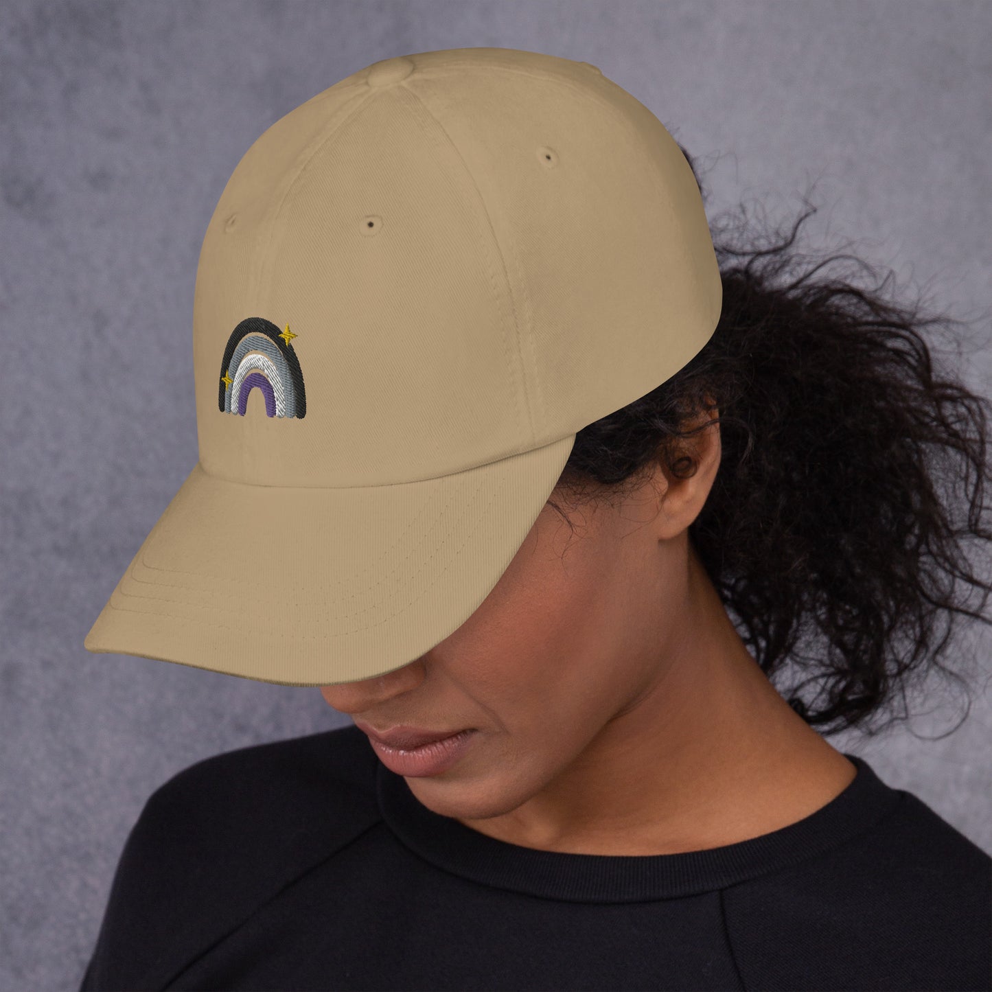 Asexual Rainbow Dad hat