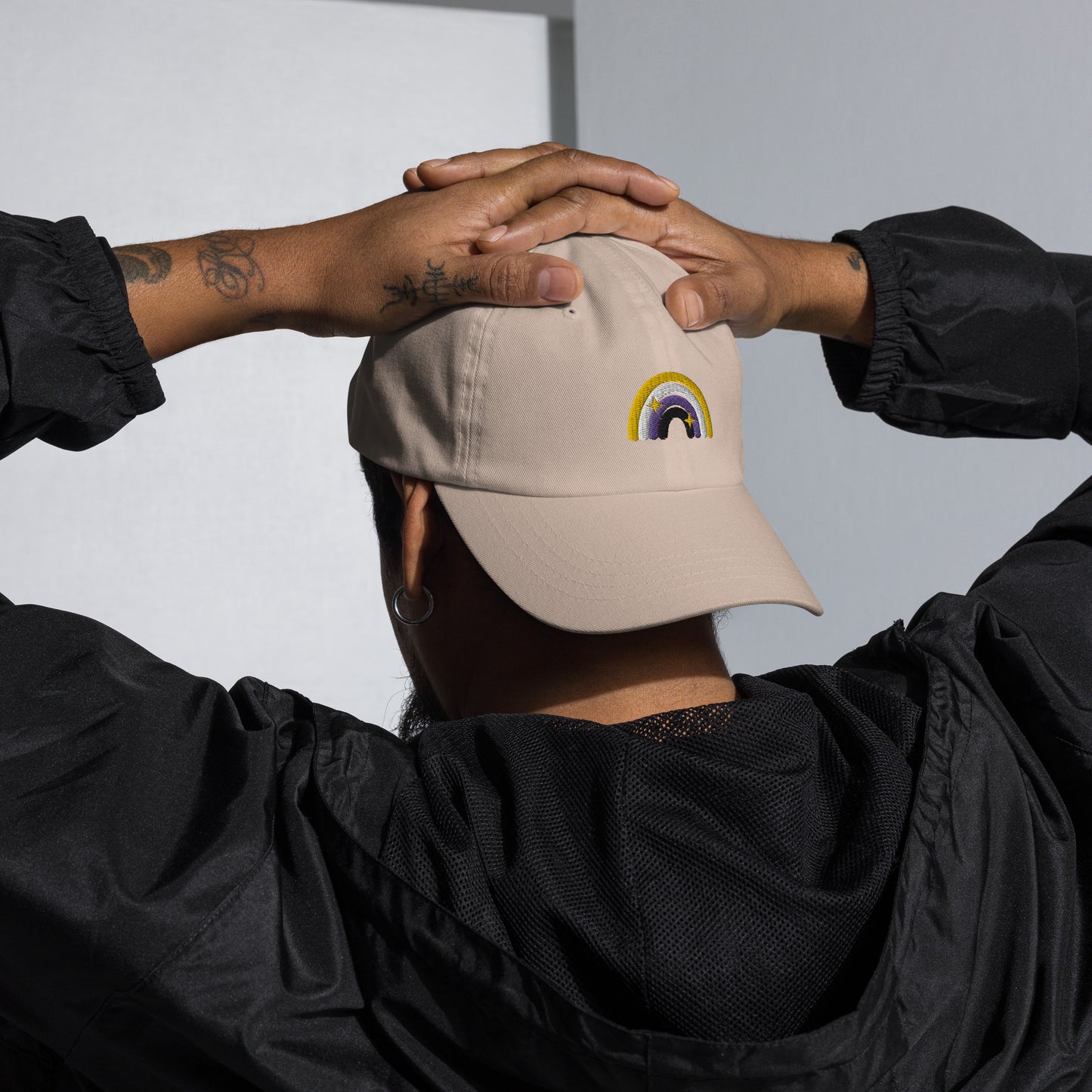 Non-binary Rainbow Dad hat