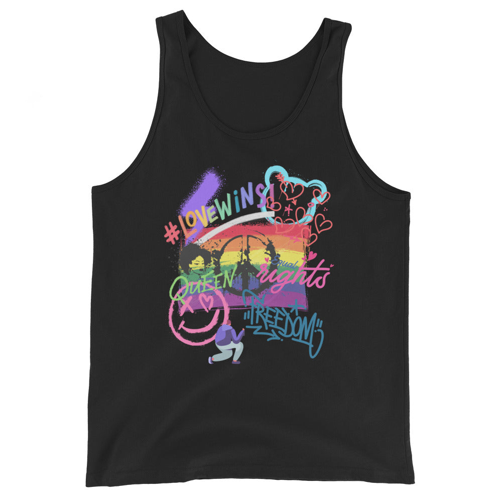 Unisex Tank Top: Graffiti Pride