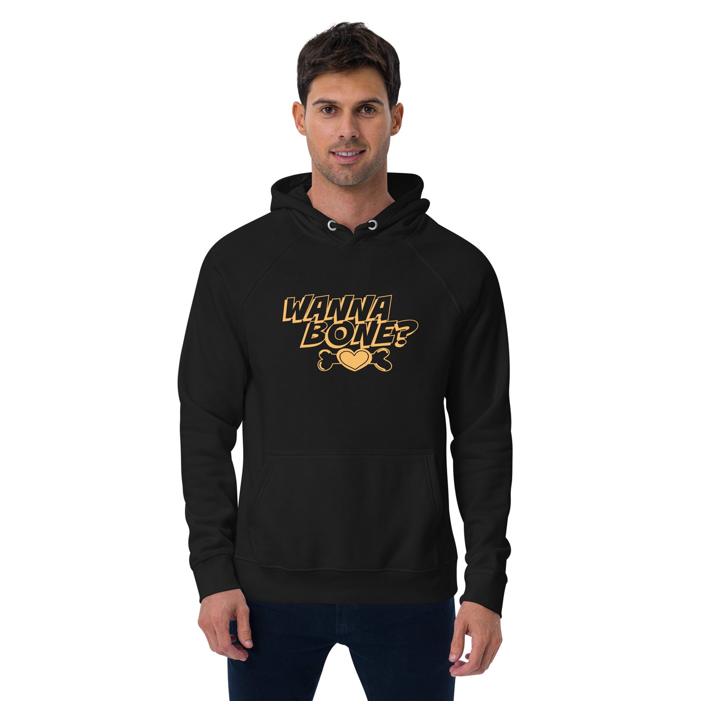 Eco Raglan Hoodie: Wanna Bone?