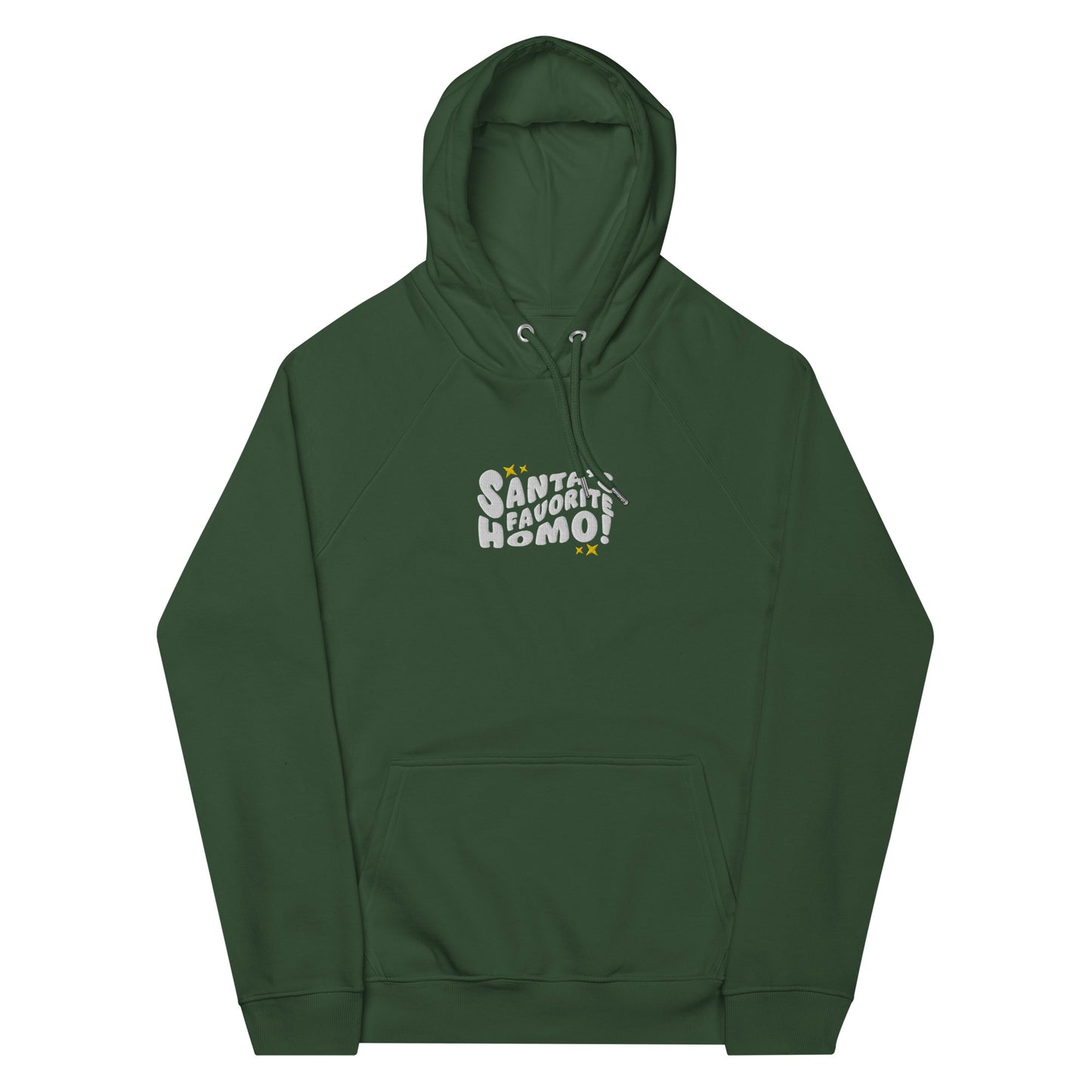 Eco raglan hoodie: Santa's Favorite Homo
