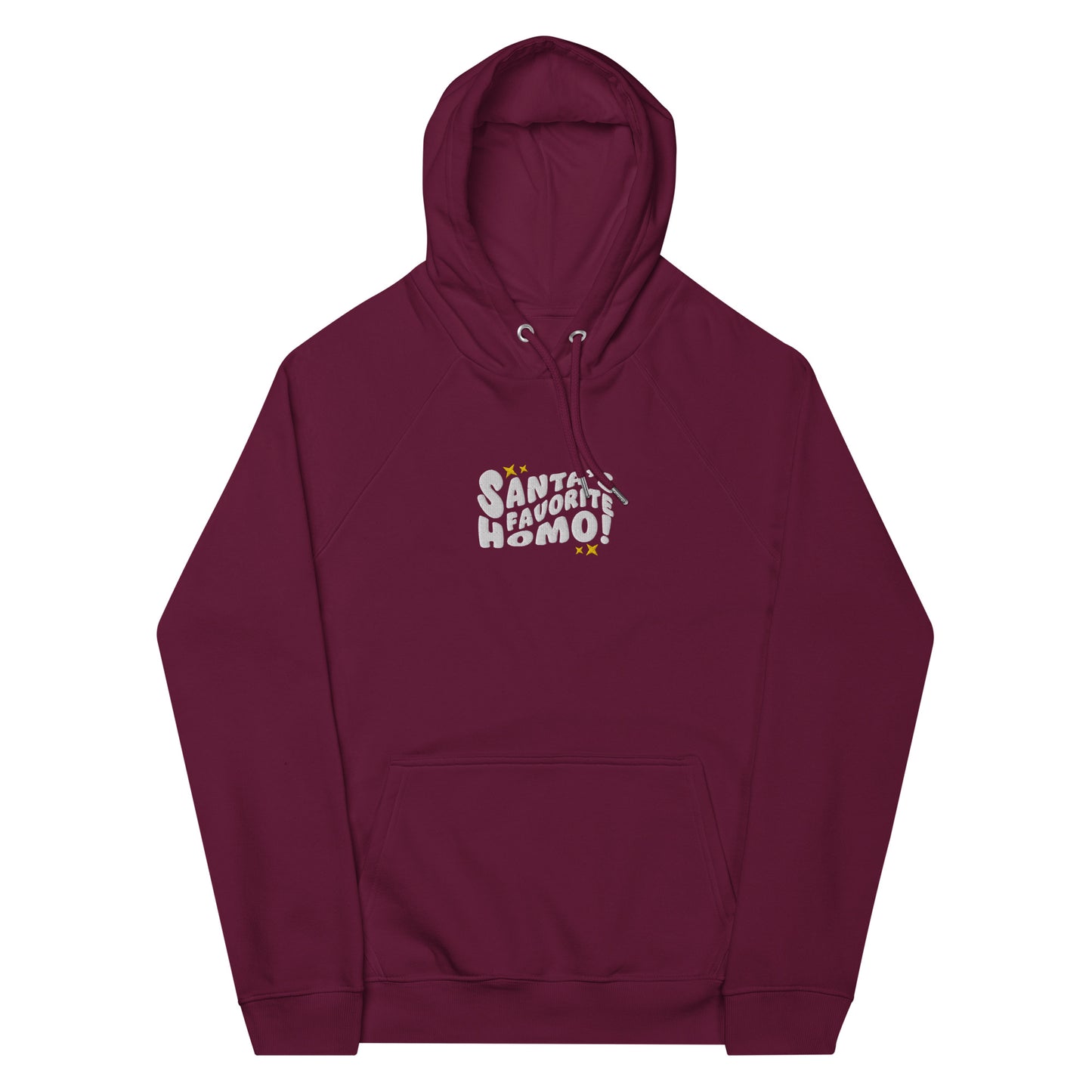 Eco raglan hoodie: Santa's Favorite Homo