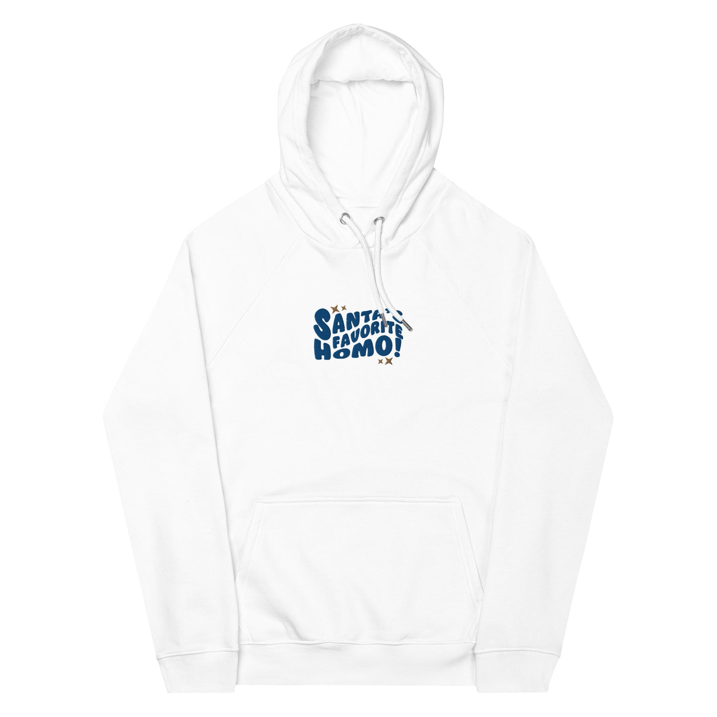 Eco raglan hoodie: Santa's Favorite Homo