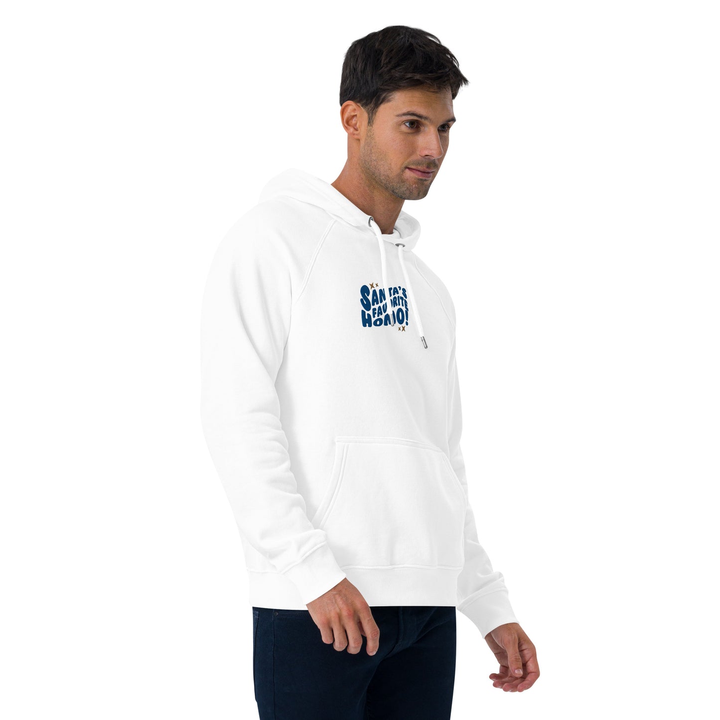 Eco raglan hoodie: Santa's Favorite Homo