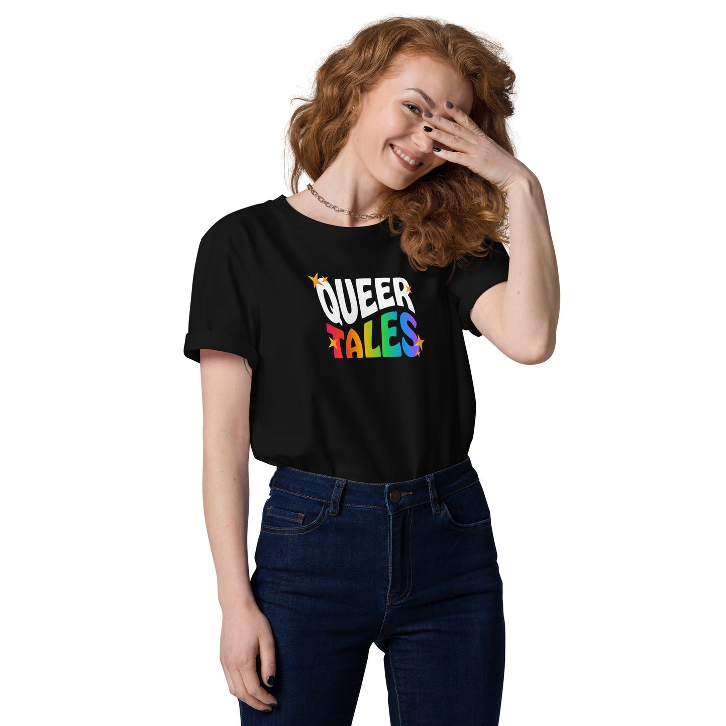 Organic Cotton T-shirt: Queer Tales Graphic Print