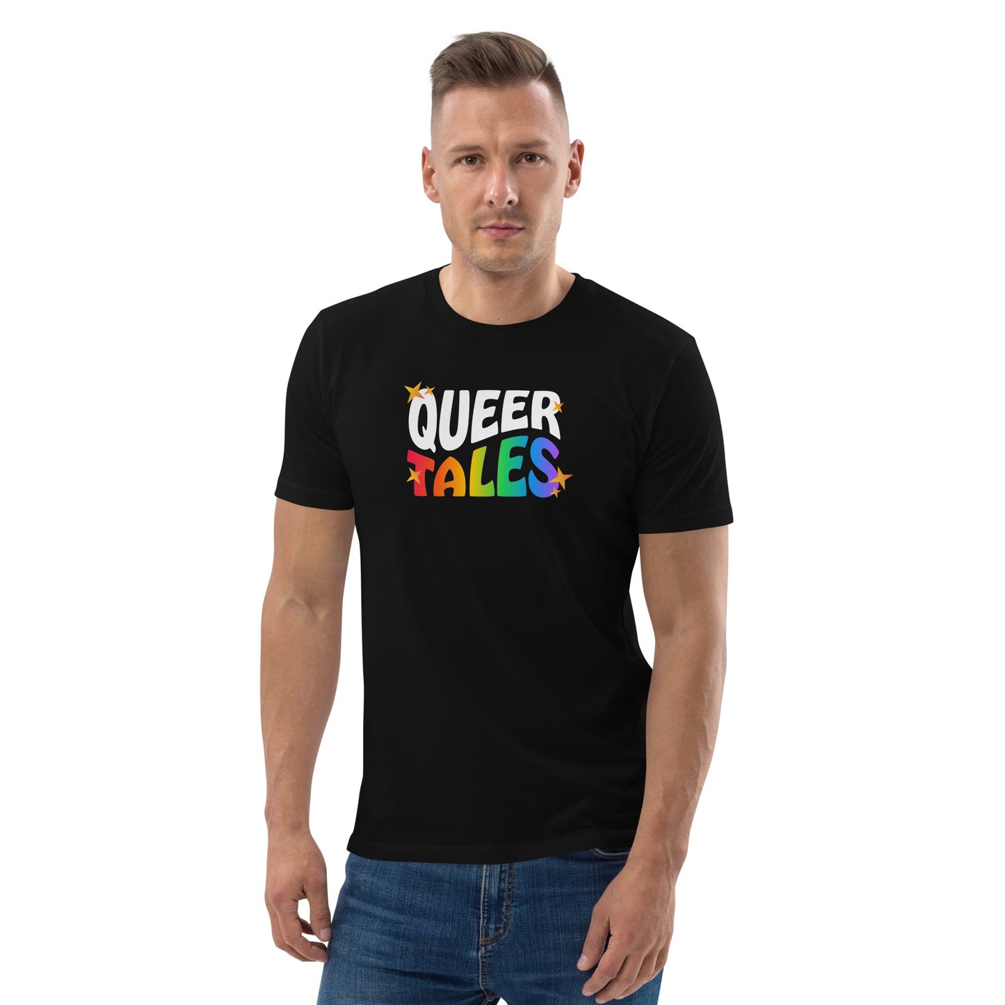 Organic Cotton T-shirt: Queer Tales Graphic Print