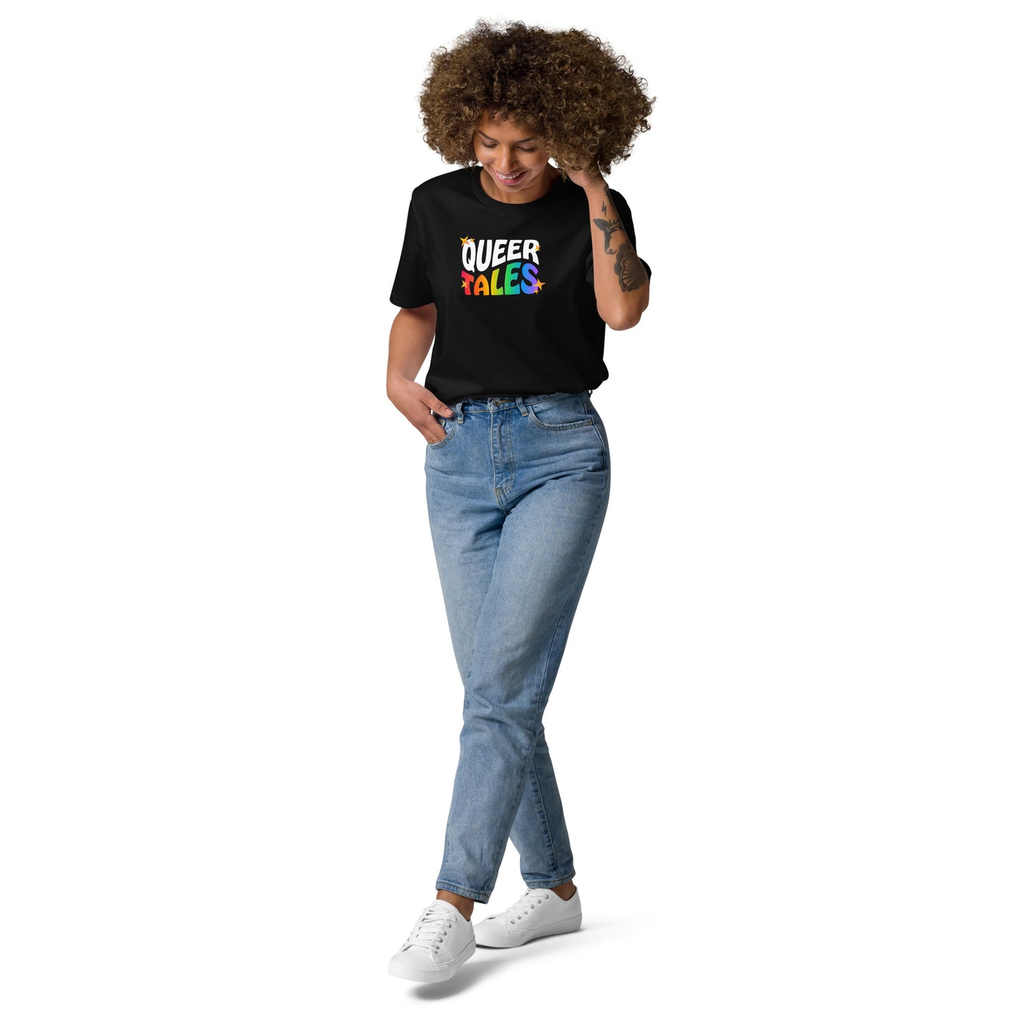 Organic Cotton T-shirt: Queer Tales Graphic Print
