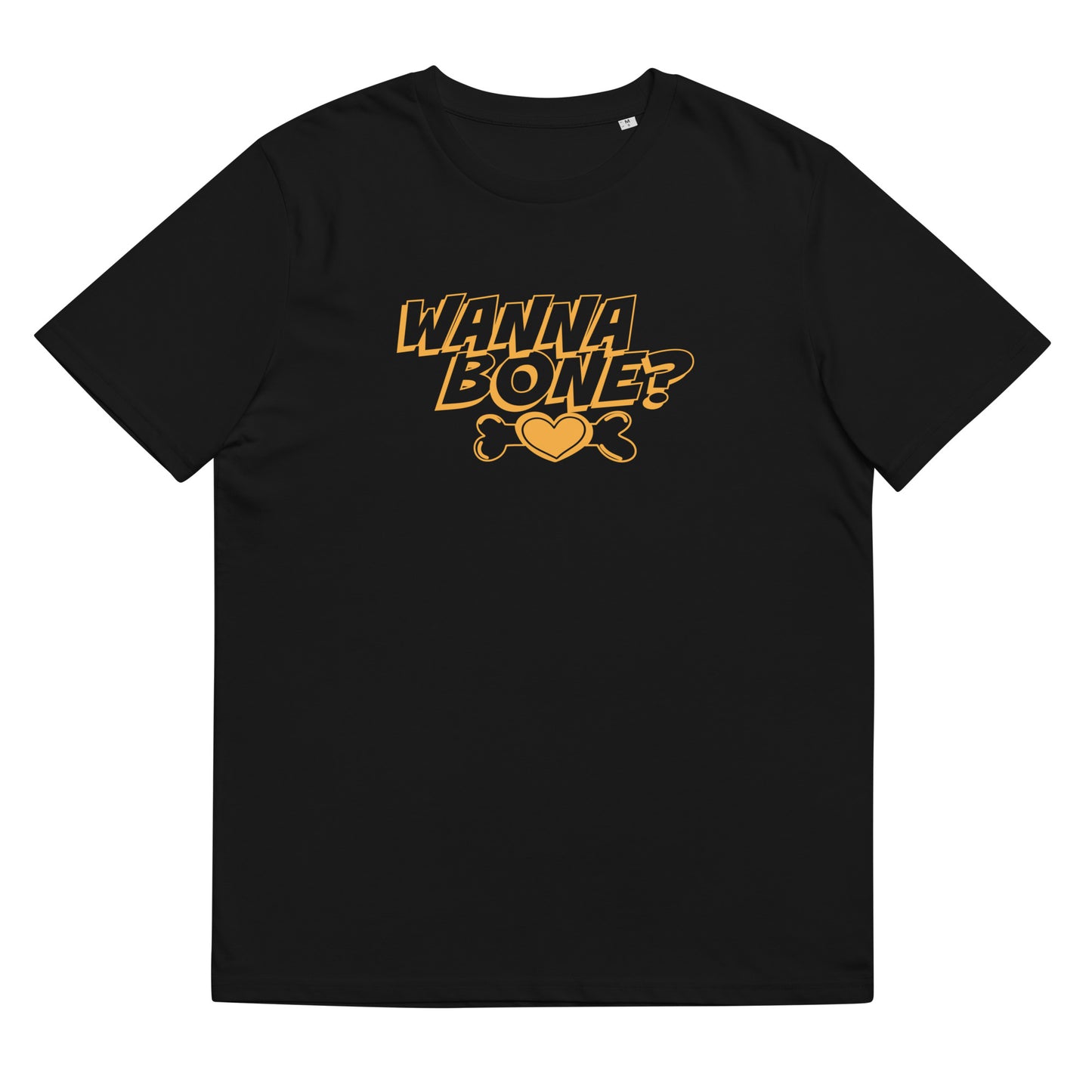 Organic Cotton T-shirt: Wanna Bone? Graphic Print