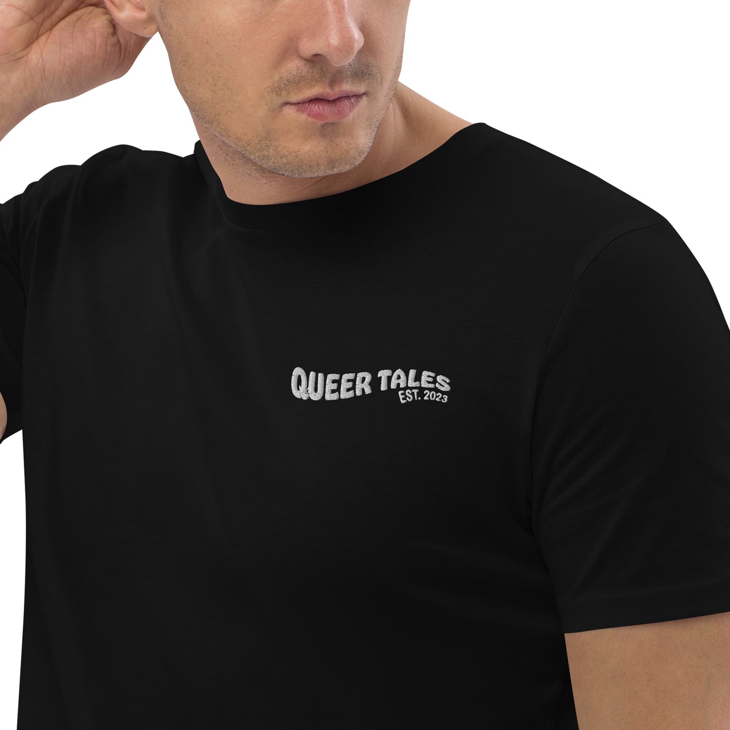 Organic Cotton T-shirt: Queer Tales Embroidery