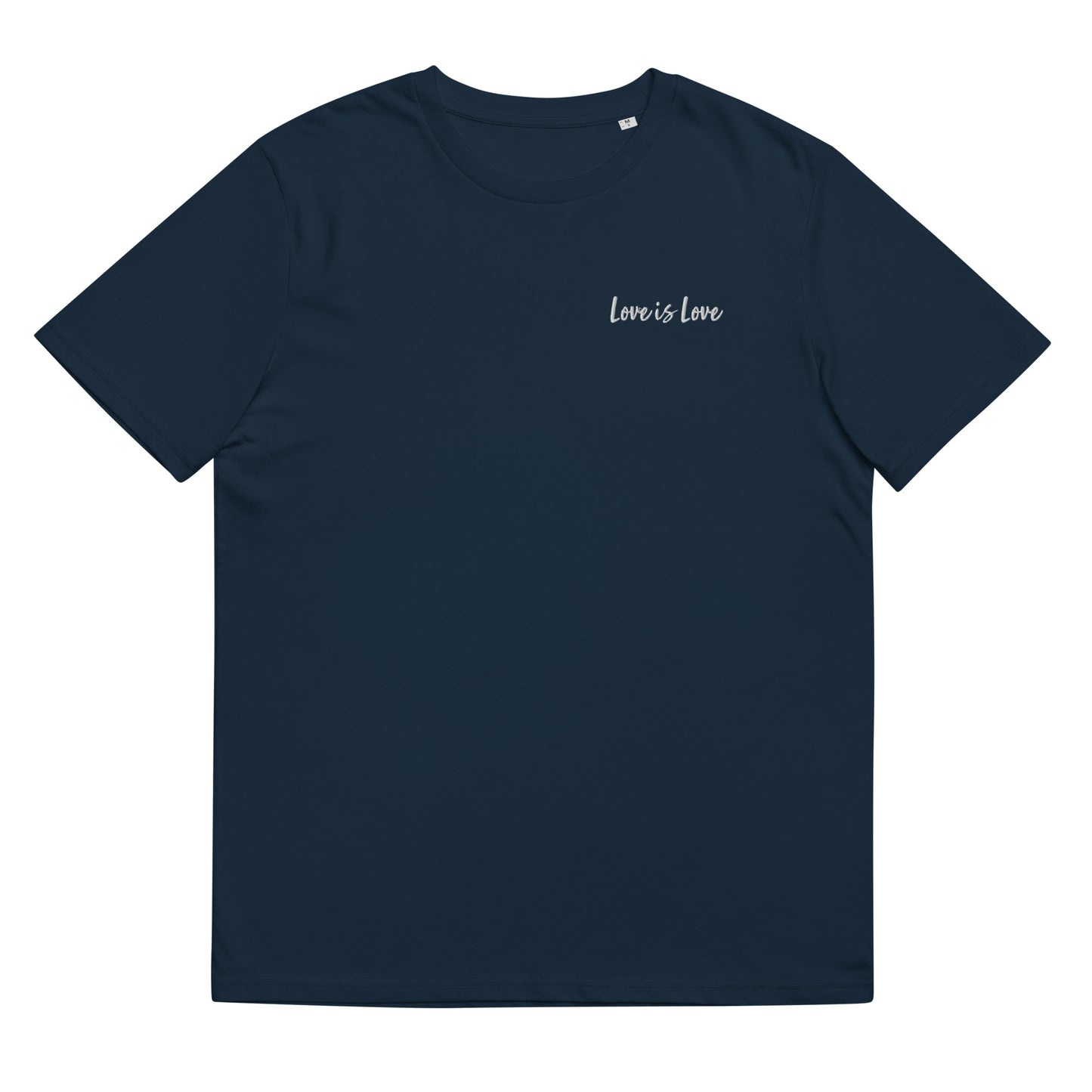 Organic Cotton T-shirt: Love is Love Embroidery