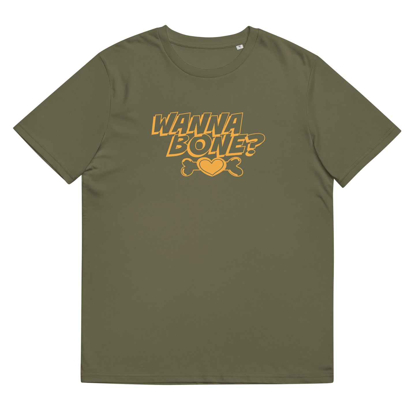 Organic Cotton T-shirt: Wanna Bone? Graphic Print