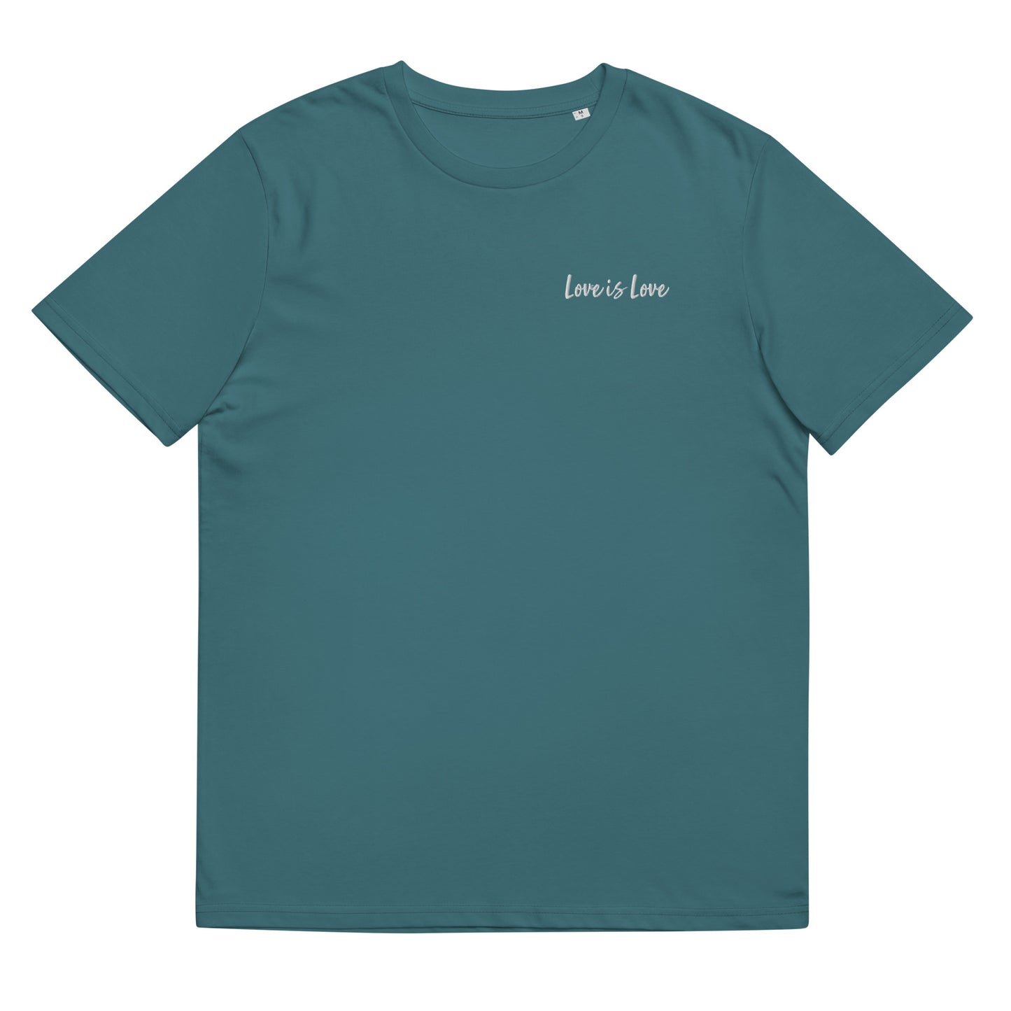 Organic Cotton T-shirt: Love is Love Embroidery