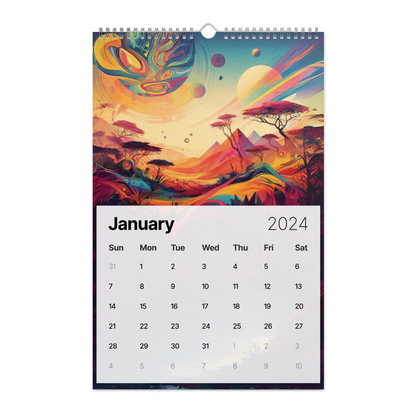 Wall calendar (2024): Tales of Colors AI Art