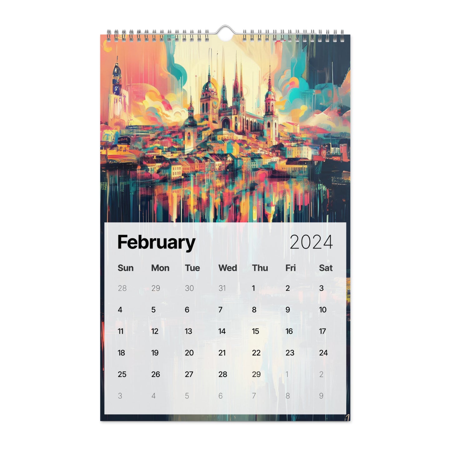 Wall calendar (2024): Tales of Colors AI Art