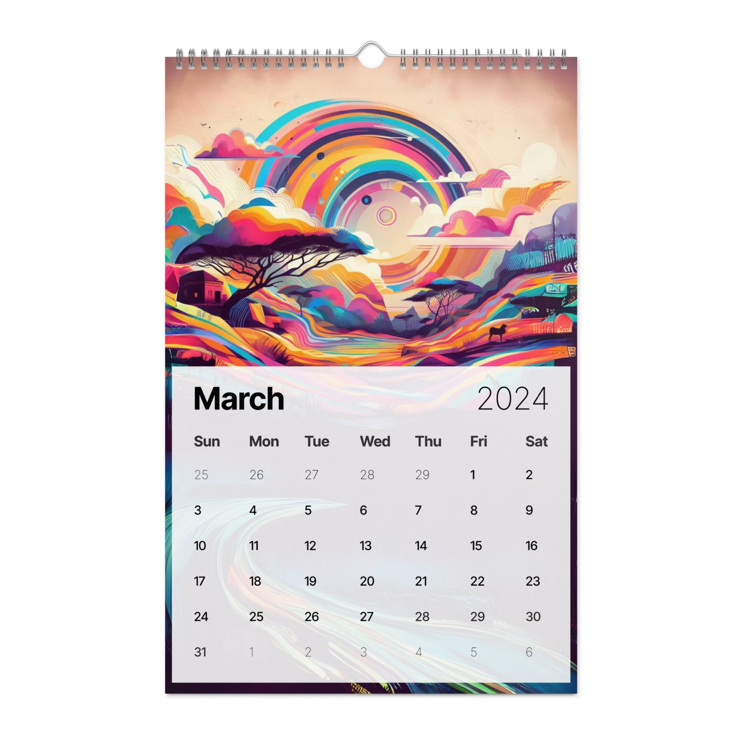 Wall calendar (2024): Tales of Colors AI Art