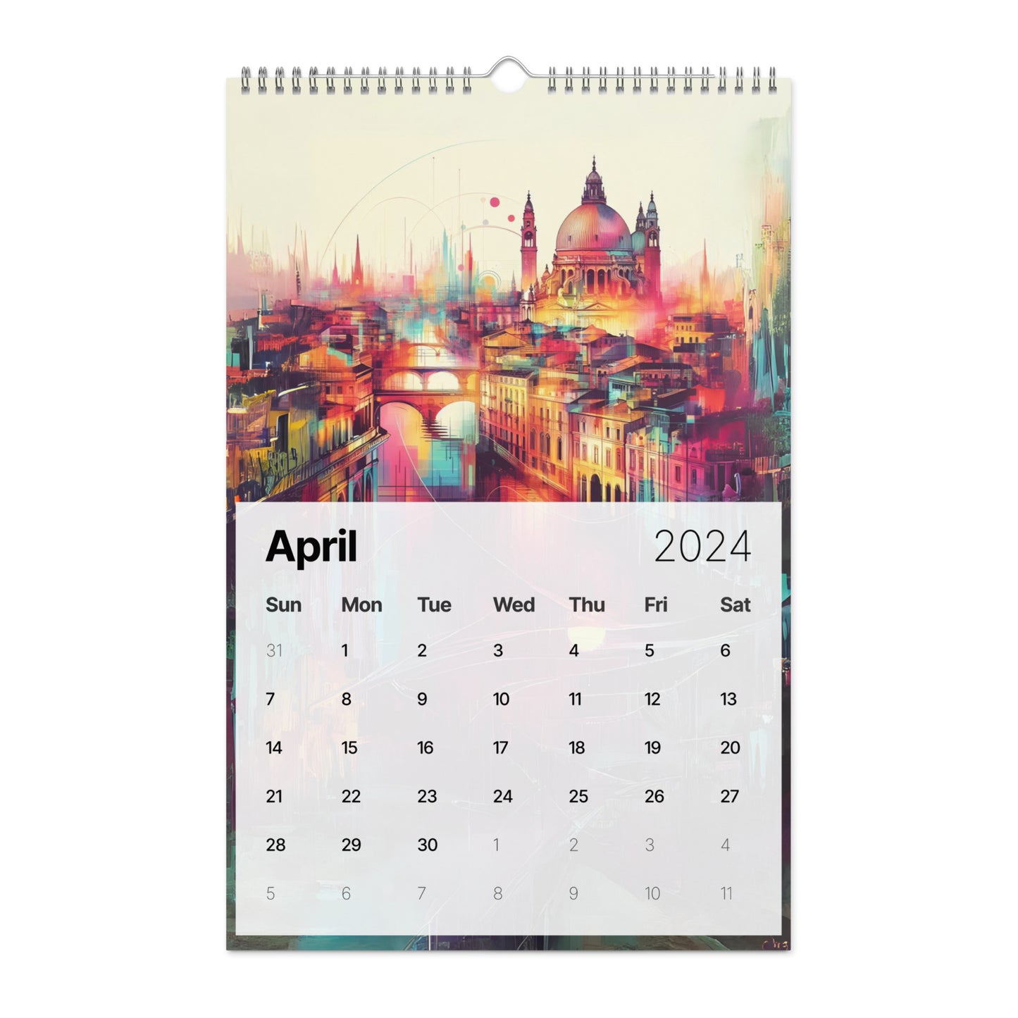 Wall calendar (2024): Tales of Colors AI Art