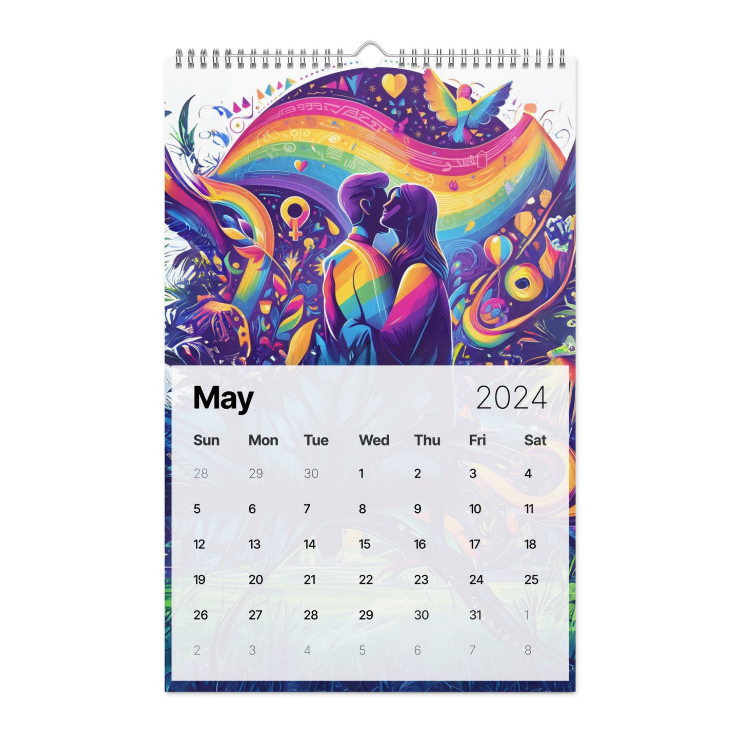 Wall calendar (2024): Tales of Colors AI Art