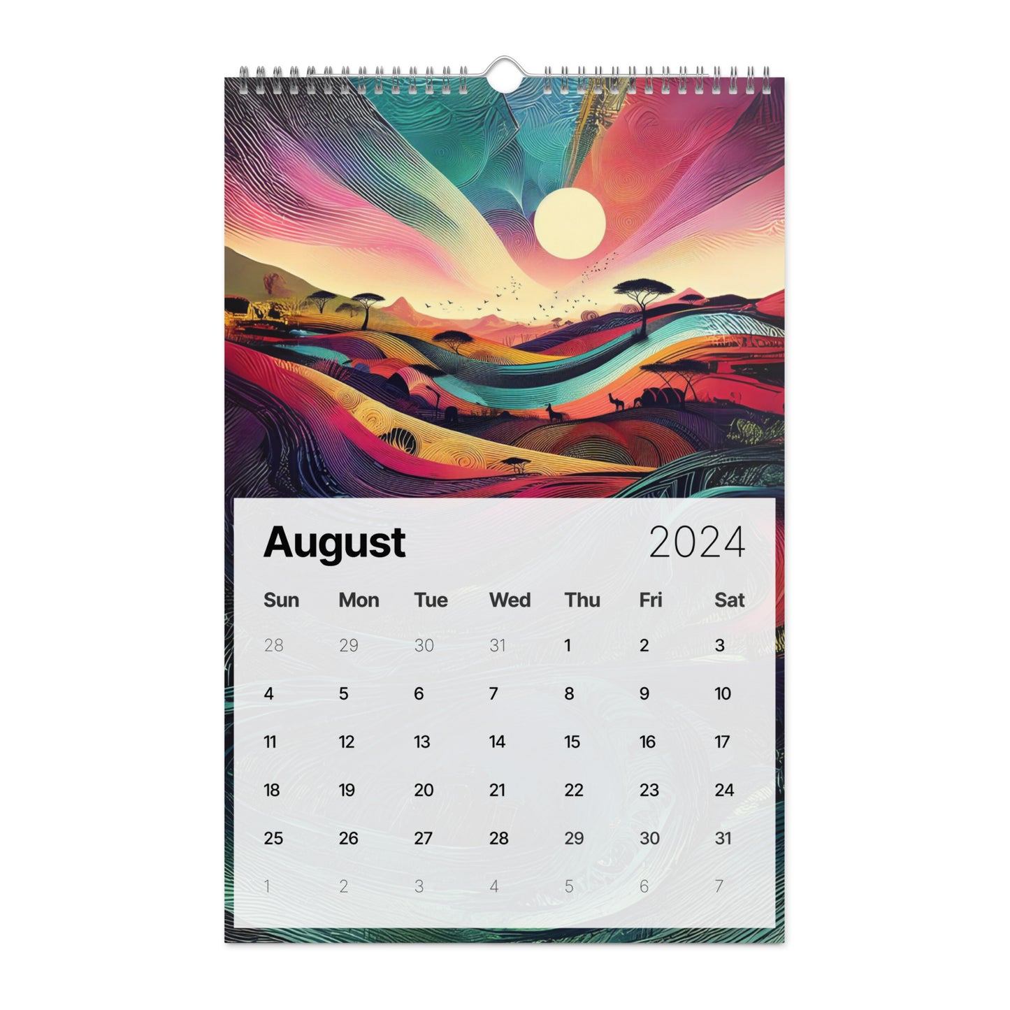 Wall calendar (2024): Tales of Colors AI Art
