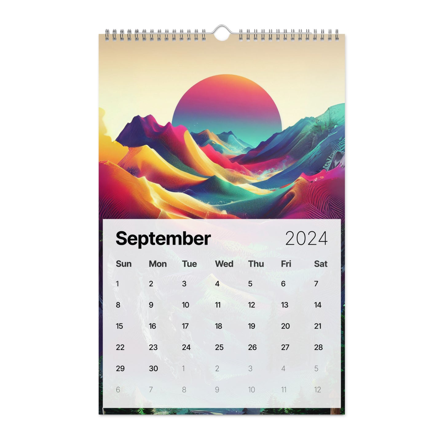 Wall calendar (2024): Tales of Colors AI Art