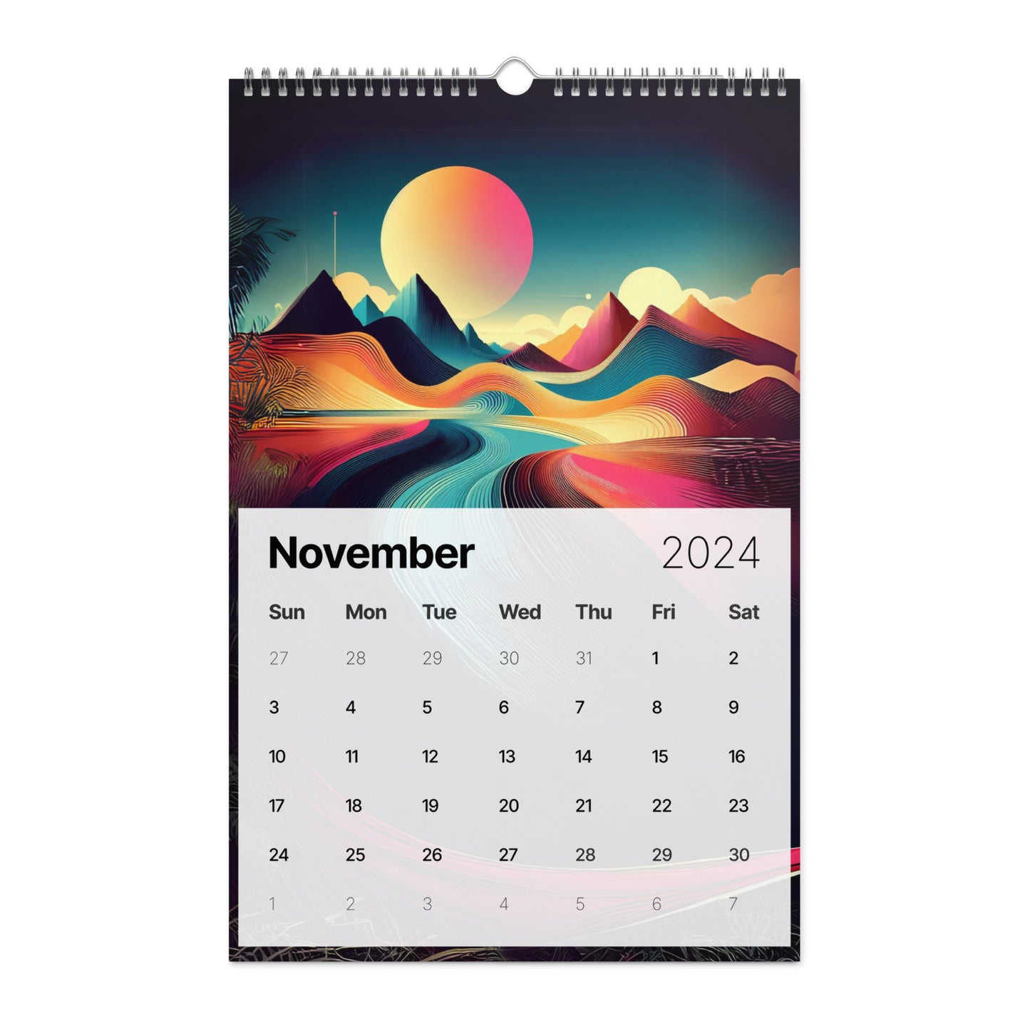 Wall calendar (2024): Tales of Colors AI Art