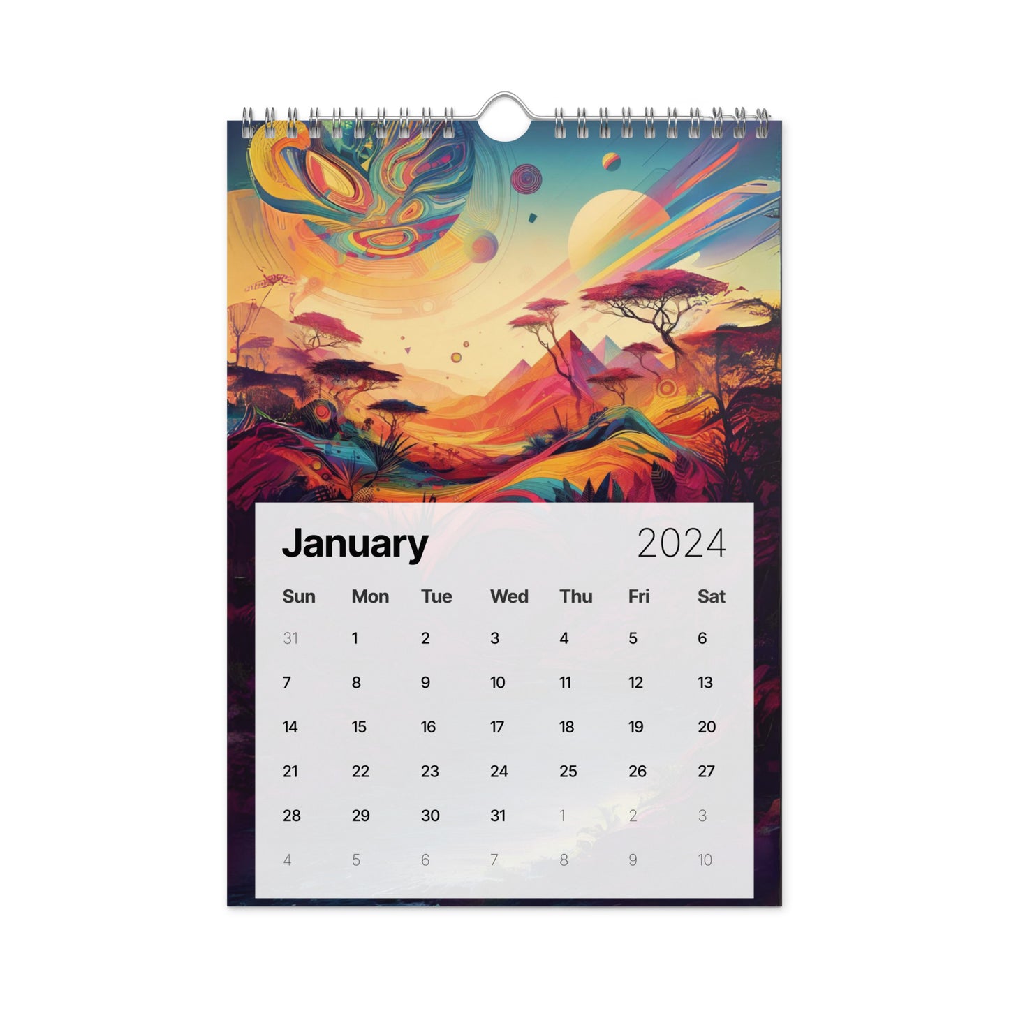 Wall calendar (2024): Tales of Colors AI Art