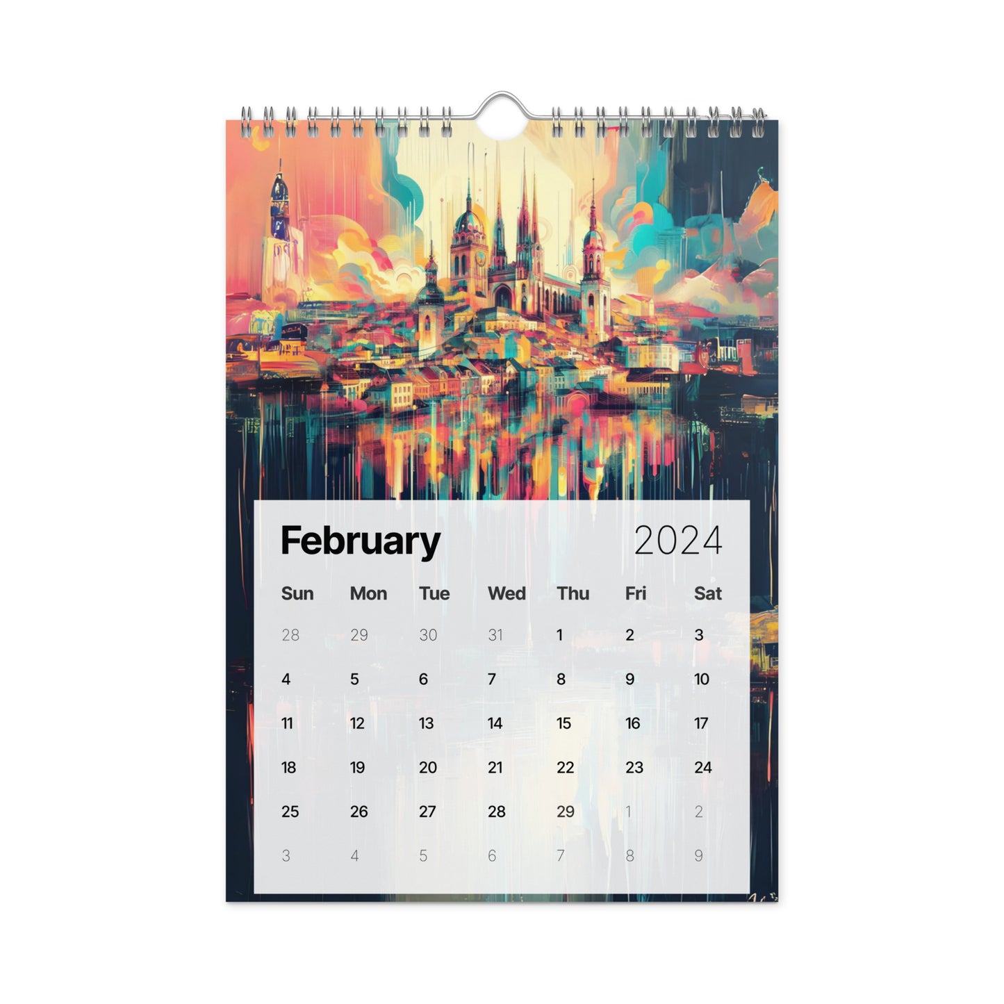 Wall calendar (2024): Tales of Colors AI Art