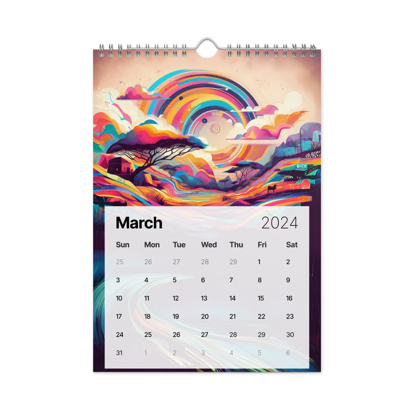 Wall calendar (2024): Tales of Colors AI Art