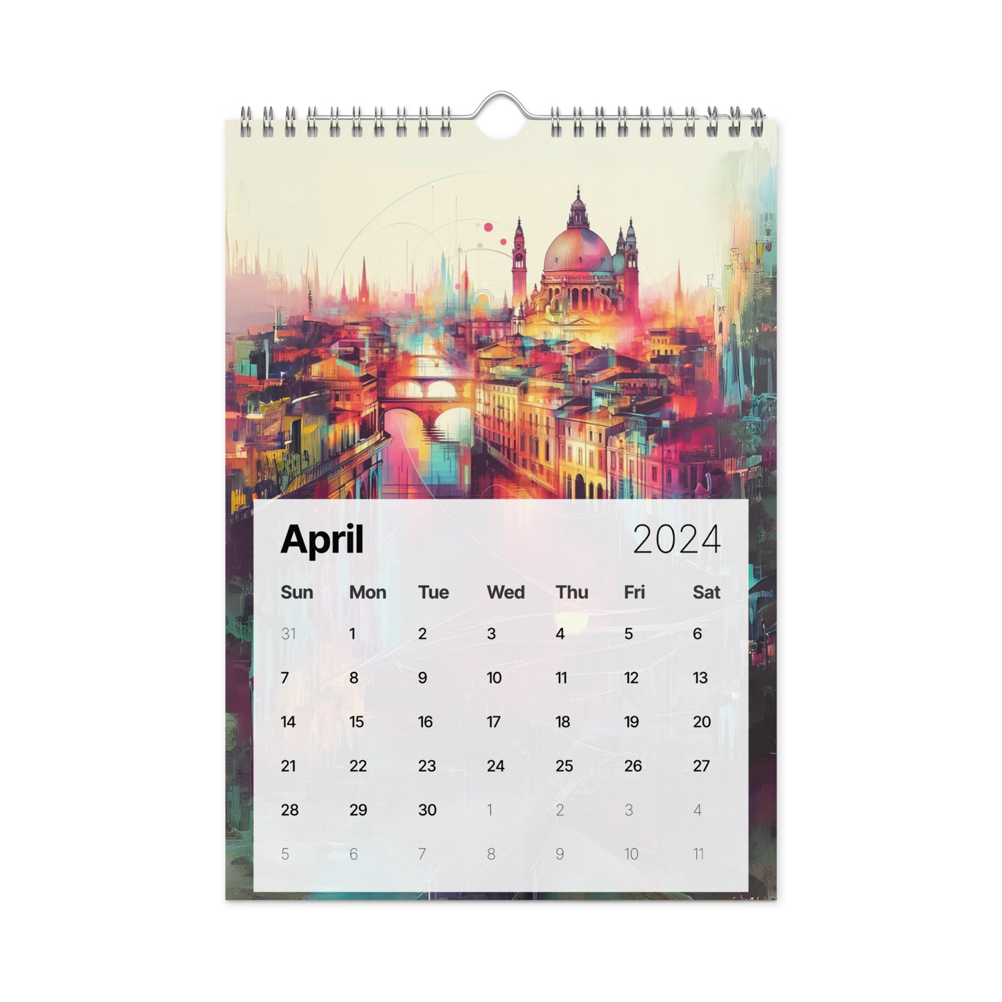 Wall calendar (2024): Tales of Colors AI Art