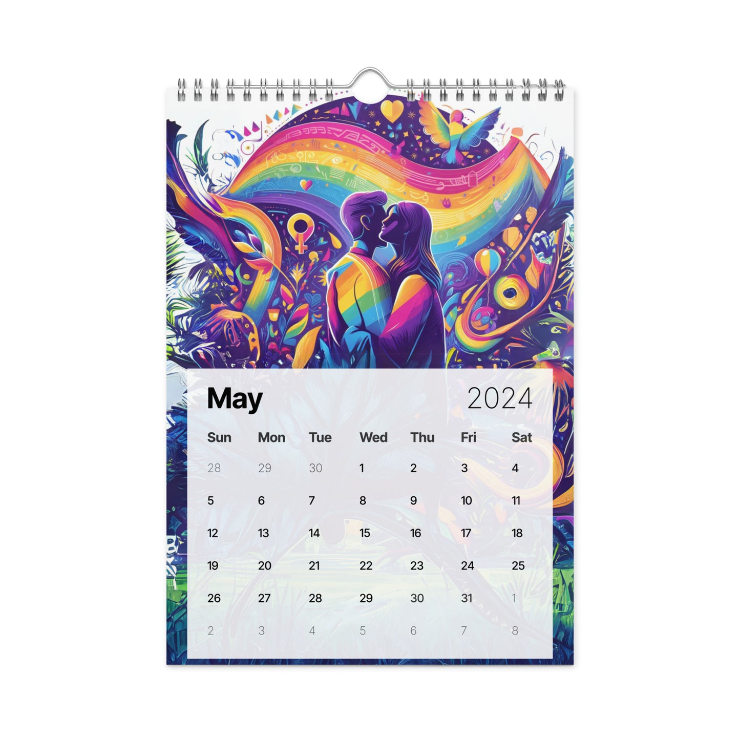 Wall calendar (2024): Tales of Colors AI Art