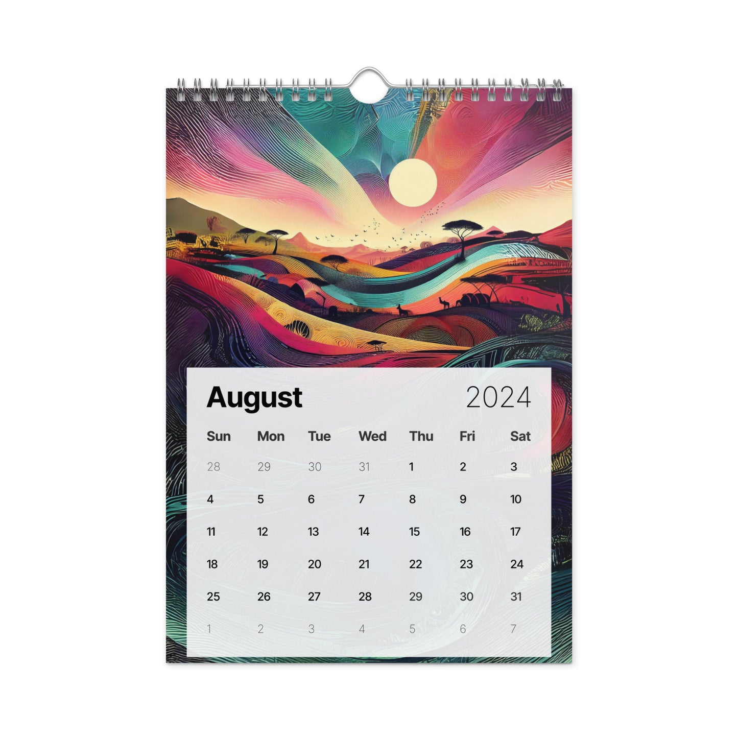 Wall calendar (2024): Tales of Colors AI Art