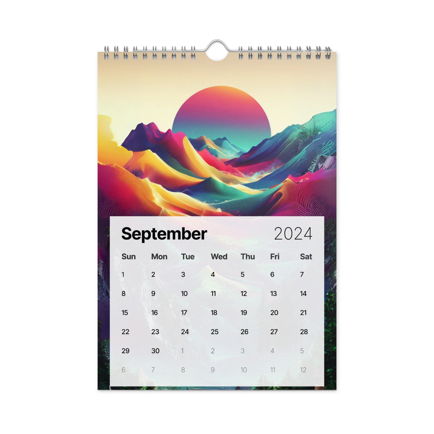 Wall calendar (2024): Tales of Colors AI Art