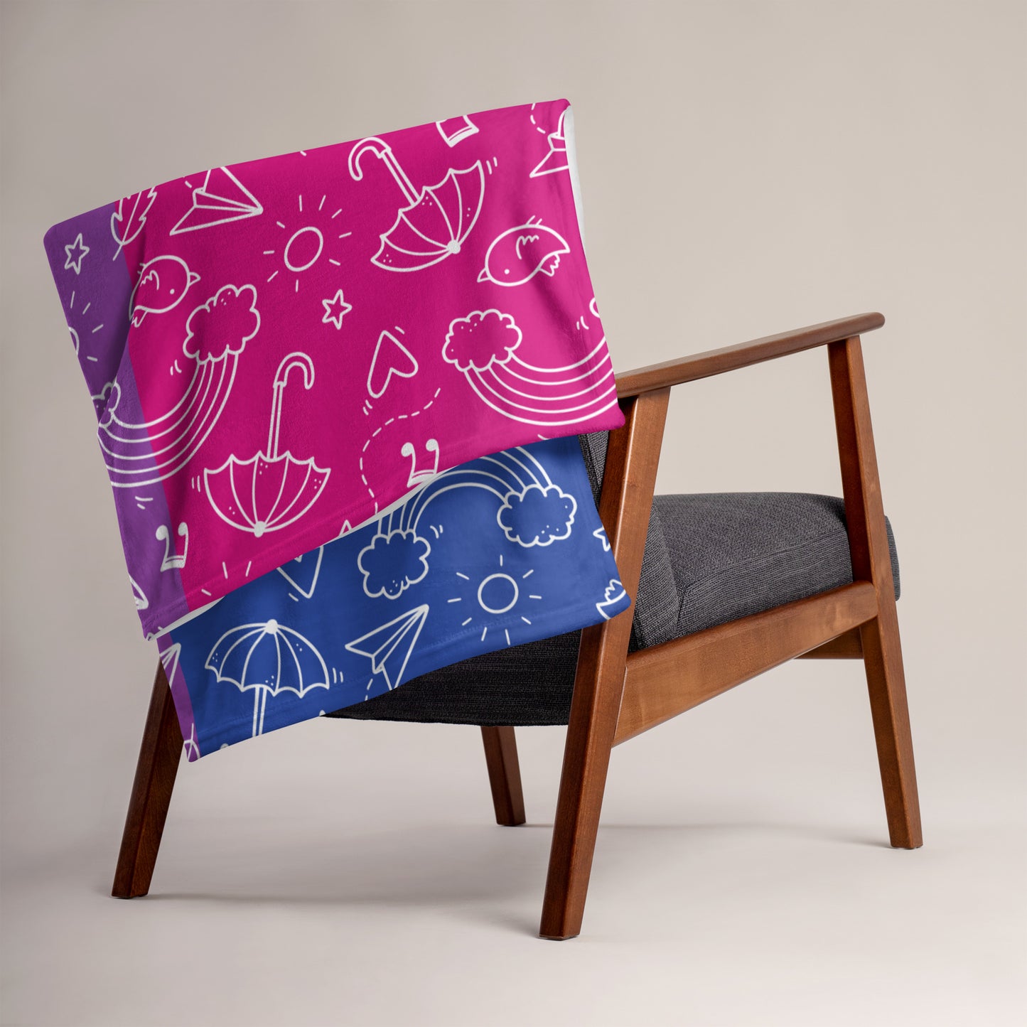 Bisexual Pride Throw Blanket