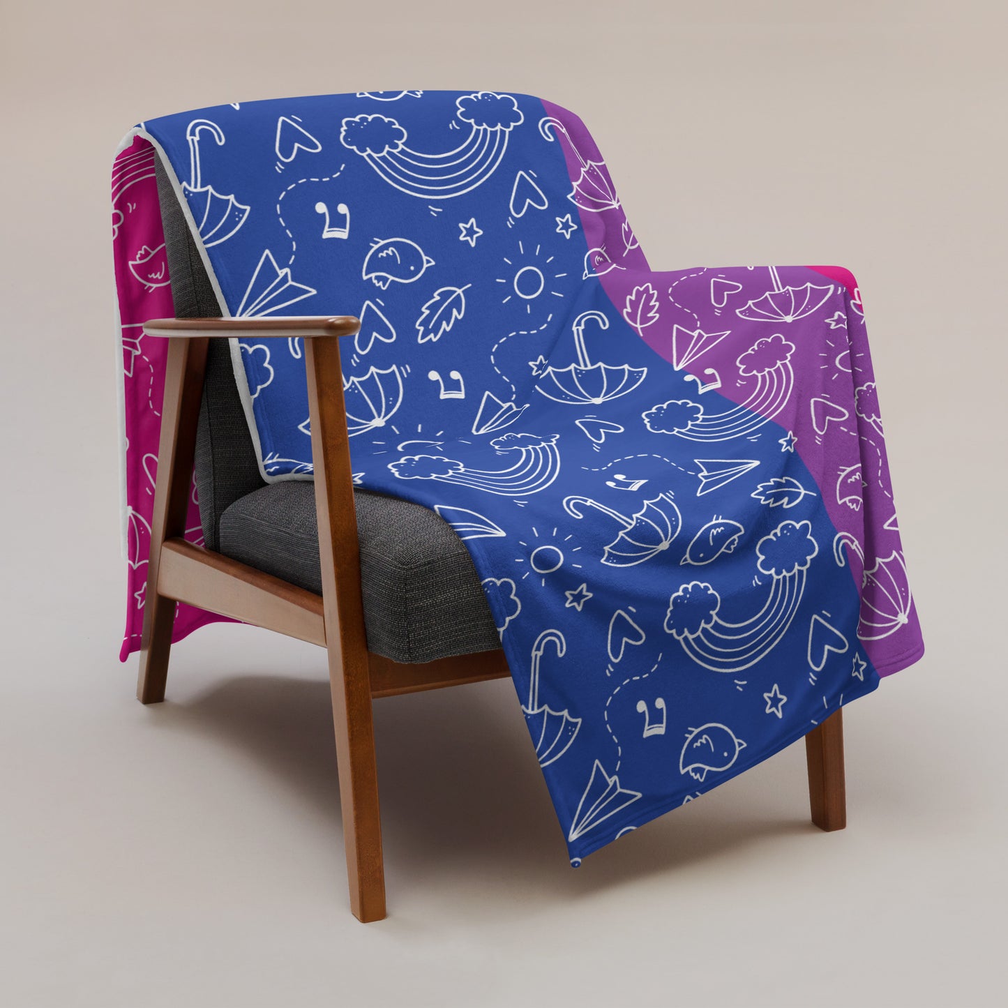Bisexual Pride Throw Blanket