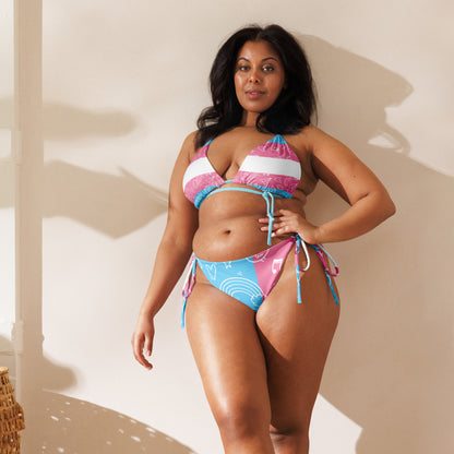 Trans Colors All-Over Print String Bikini