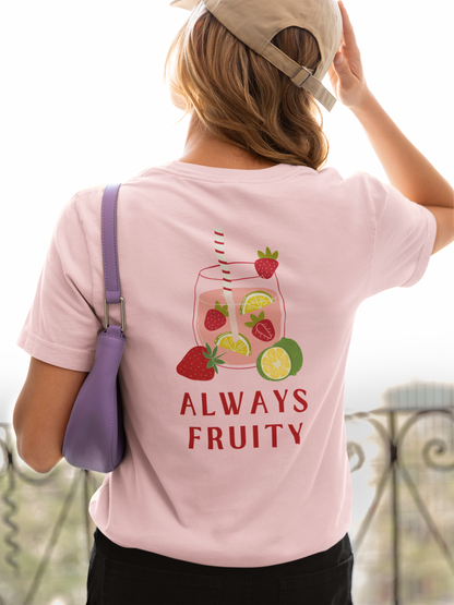 T-shirt en coton bio imprimé : Toujours fruité