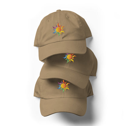 Casquette de baseball : Soleil arc-en-ciel