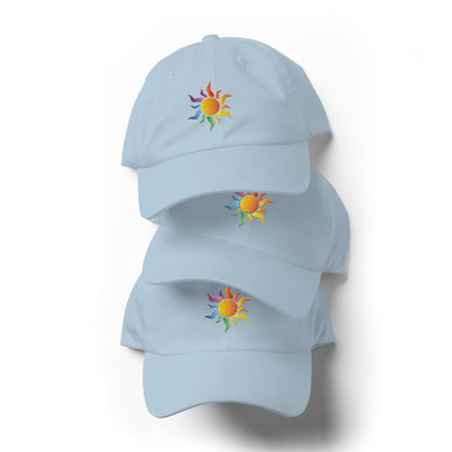 Casquette de baseball : Soleil arc-en-ciel