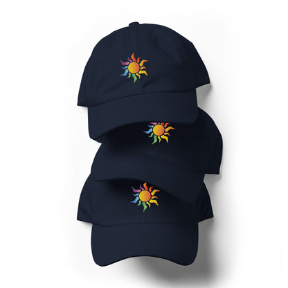 Casquette de baseball : Soleil arc-en-ciel