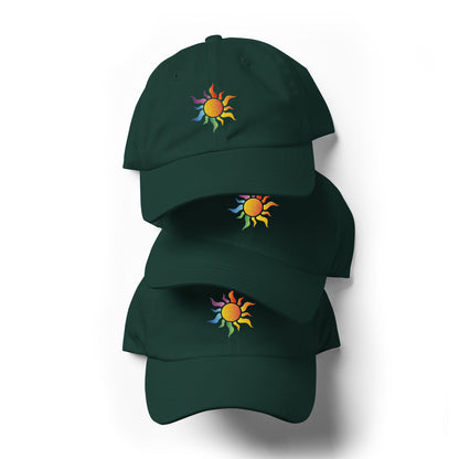 Baseball Hat: Rainbow Sun