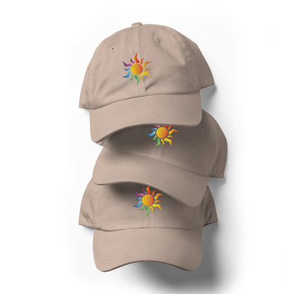 Baseball Hat: Rainbow Sun