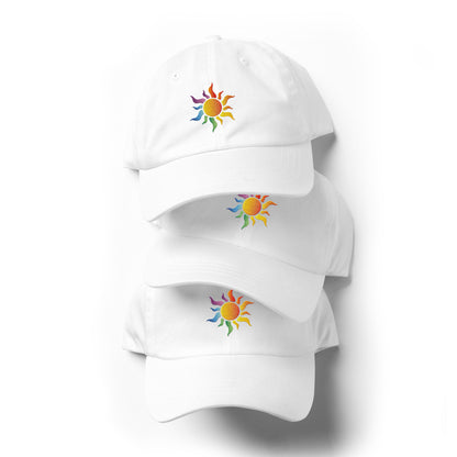 Casquette de baseball : Soleil arc-en-ciel