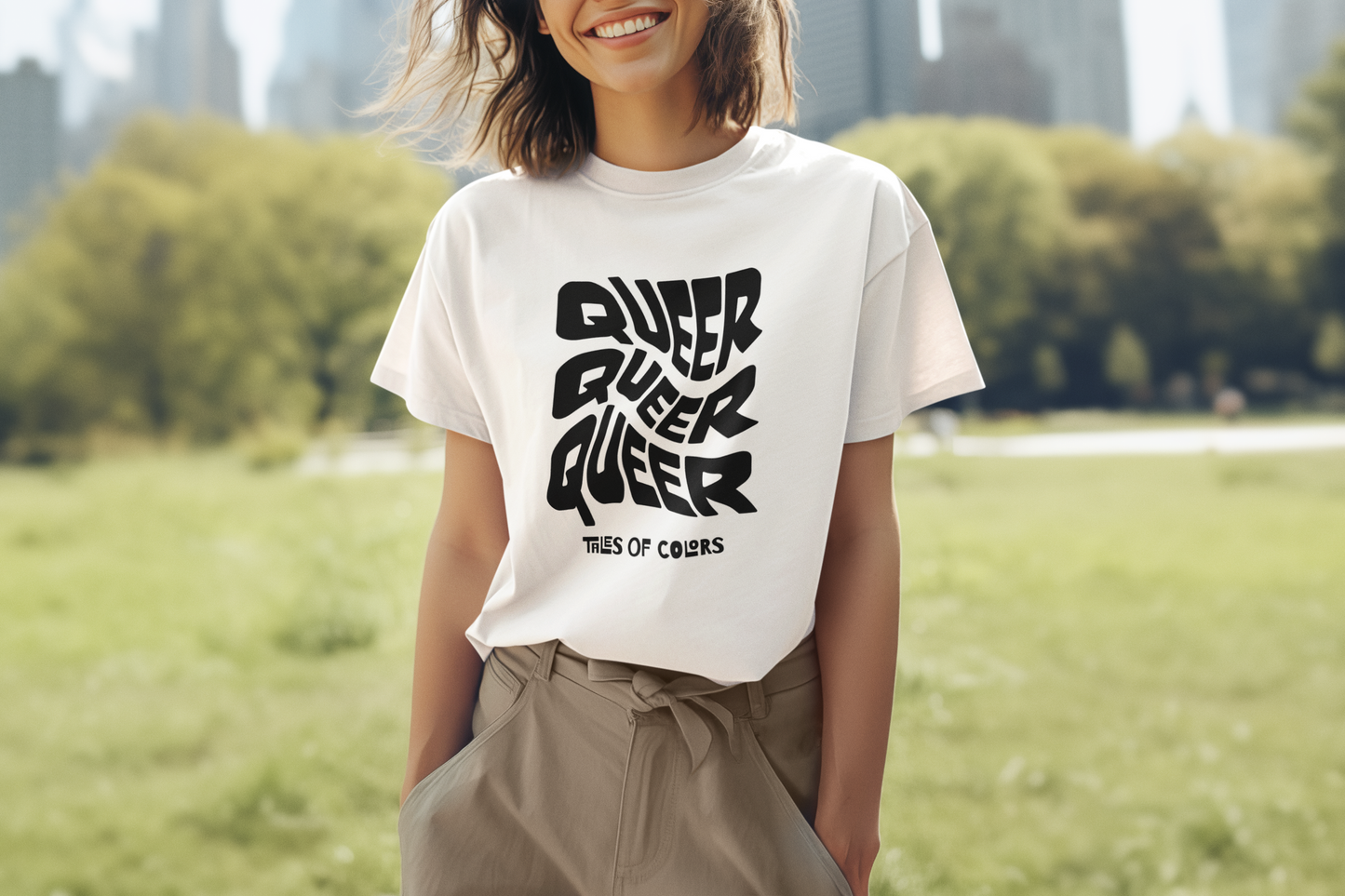 Organic Cotton T-shirt: Queer Twist Print