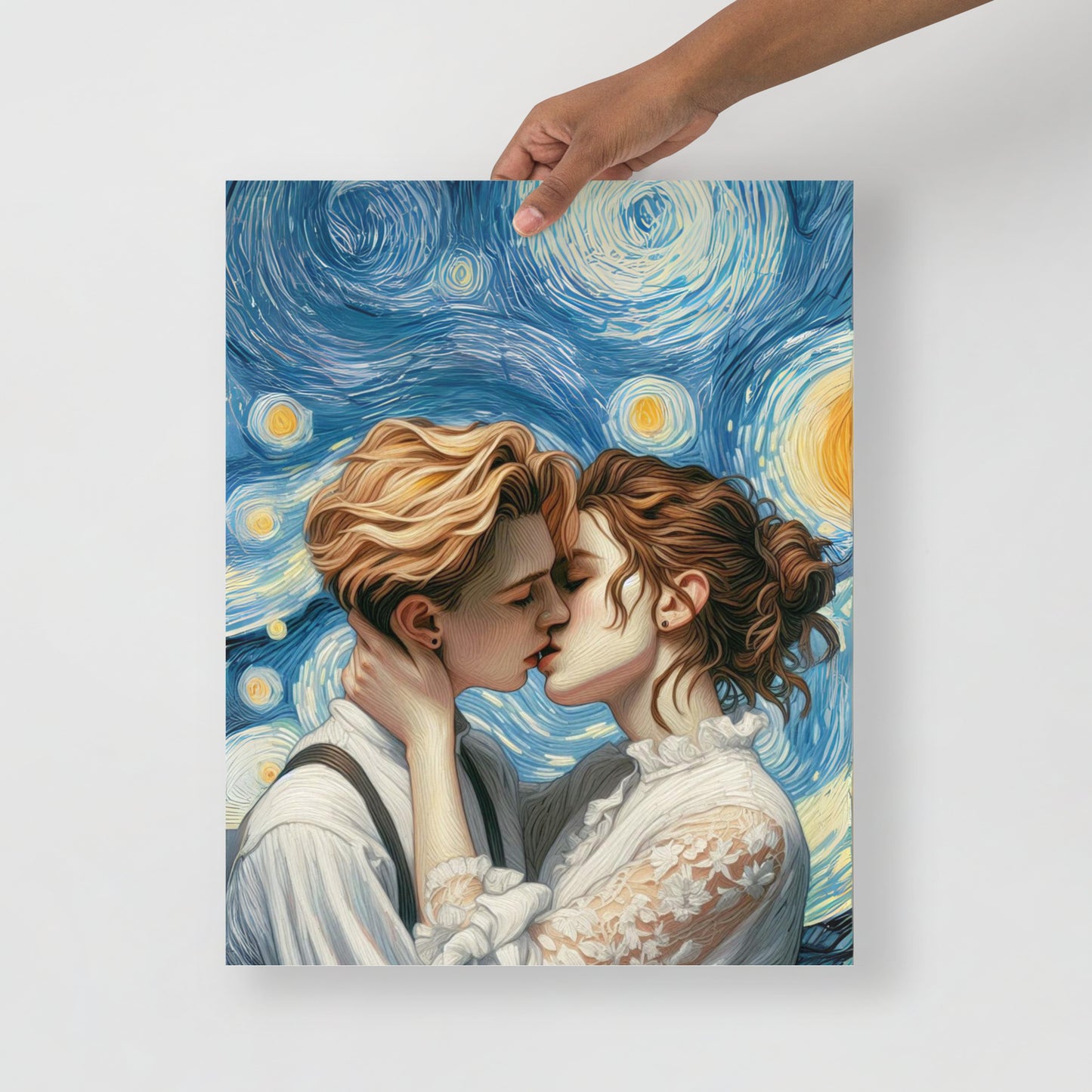 Van Gogh Lovers Kiss Poster