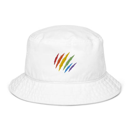 Organic Bucket Hat: Rainbow Mark