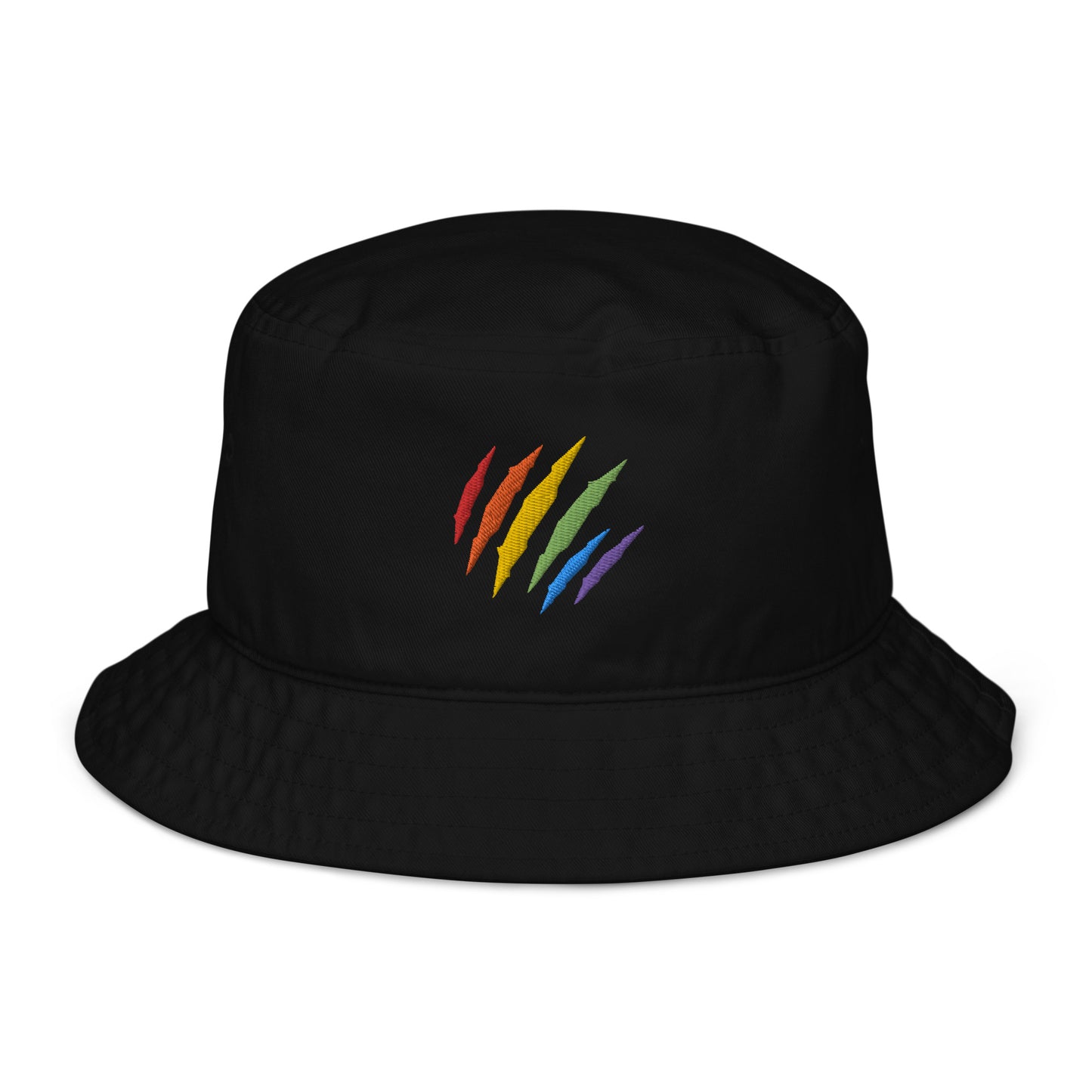 Organic Bucket Hat: Rainbow Mark