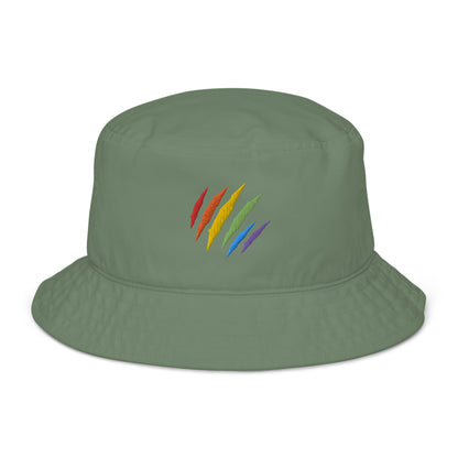 Organic Bucket Hat: Rainbow Mark