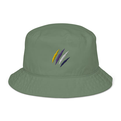 Organic Bucket Hat: Non-Binary Pride Mark