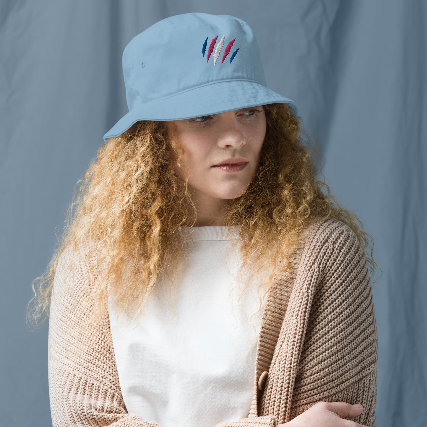 Organic Bucket Hat: Transgender Pride Mark