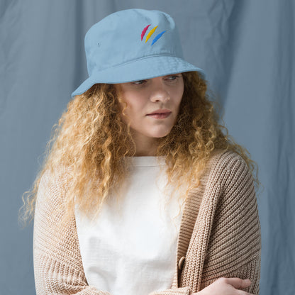 Organic Bucket Hat: Pansexual Pride Mark